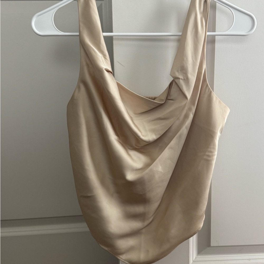 Abercrombie & Fitch Satin Champagne Bodysuit